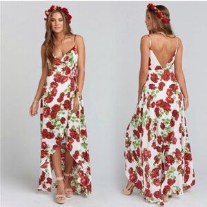 Show Me Your Mumu Women’s Godshaw Goddess Rose Floral Maxi Bridesmaids Dress